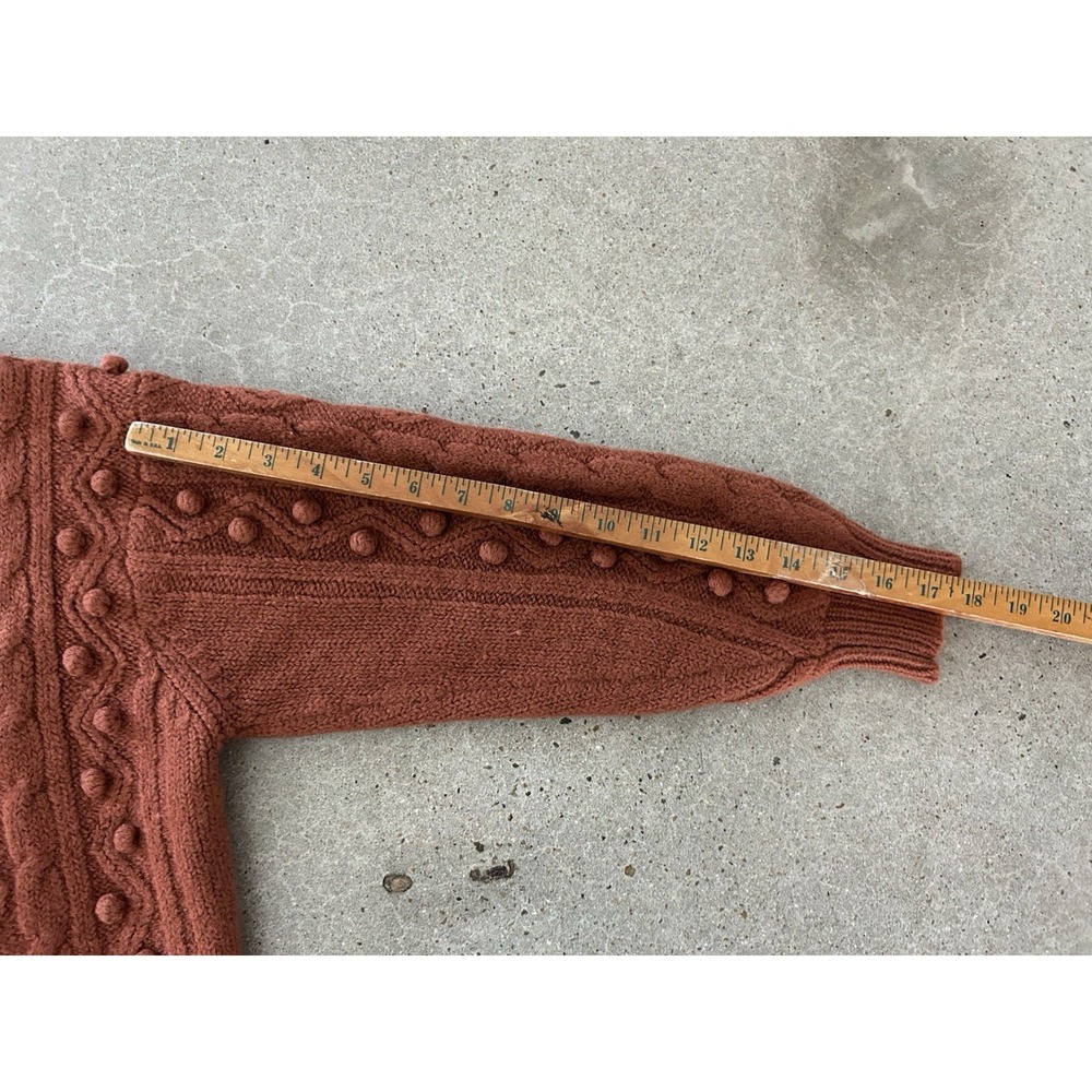 Vintage‎ Newport News 100% Wool Popcorn Sweater Cardigan Classic Clean Small - Picture 8 of 9